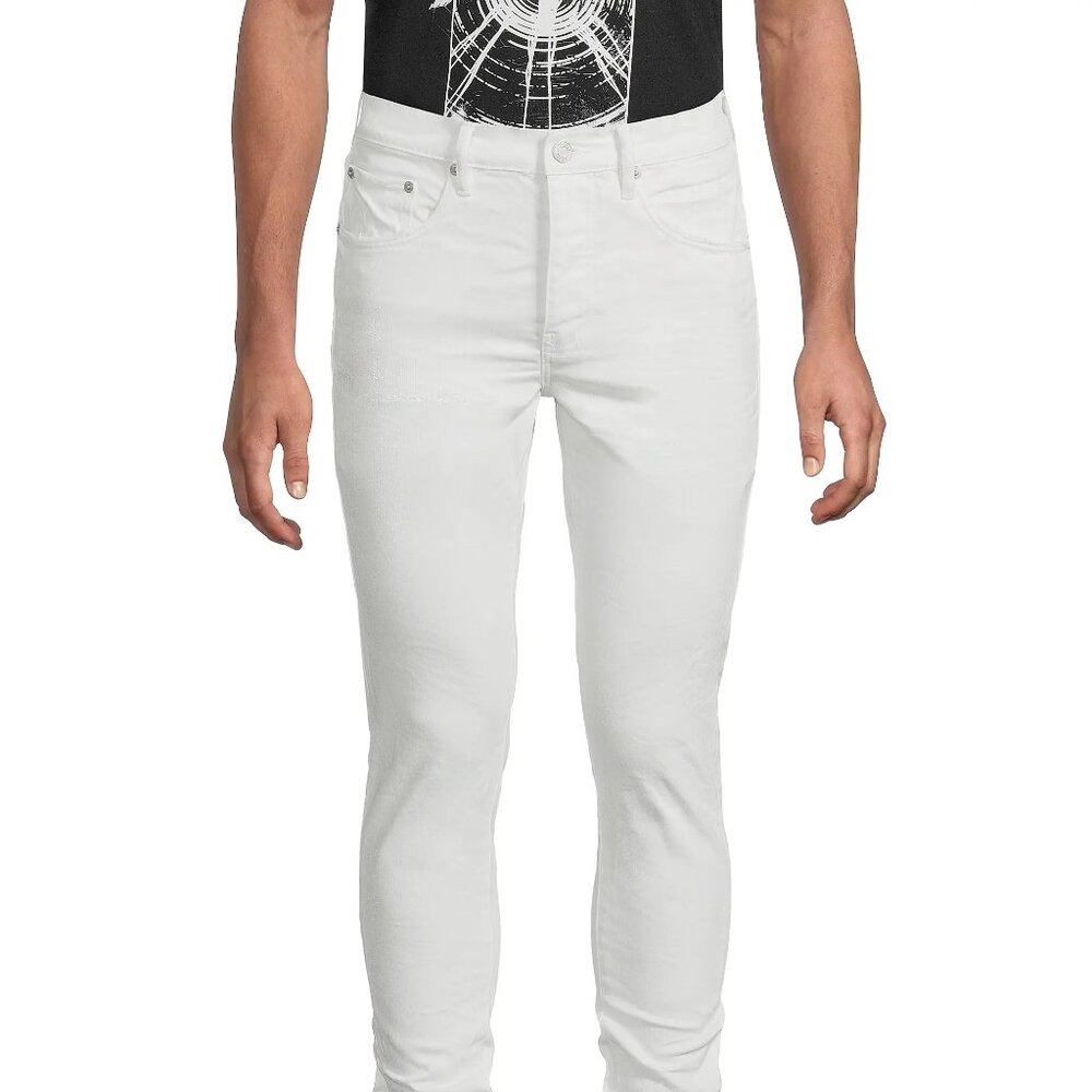 NEW PURPLE BRAND  P001 Classic Stretch Skinny Jeans Men's White Size 29